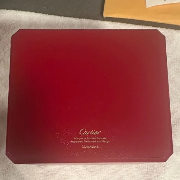 Cartier Red Jewelry Box with Gold Hardware - Picture 13 of 13